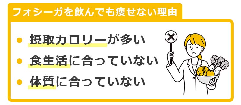 フォシーガを飲んでも痩せない理由